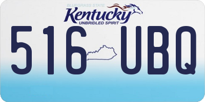 KY license plate 516UBQ