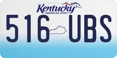 KY license plate 516UBS