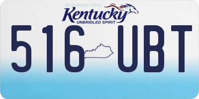 KY license plate 516UBT