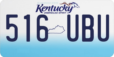 KY license plate 516UBU