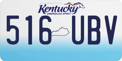 KY license plate 516UBV