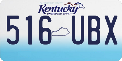 KY license plate 516UBX