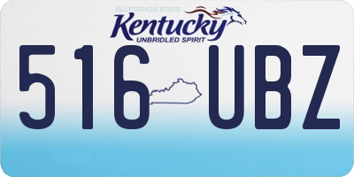 KY license plate 516UBZ
