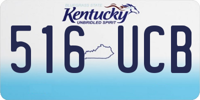 KY license plate 516UCB