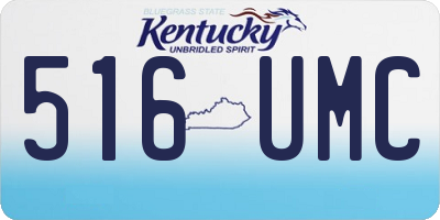 KY license plate 516UMC