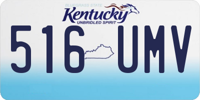 KY license plate 516UMV