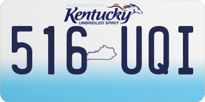 KY license plate 516UQI