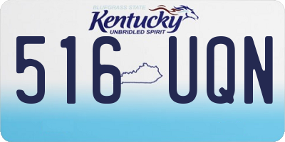 KY license plate 516UQN