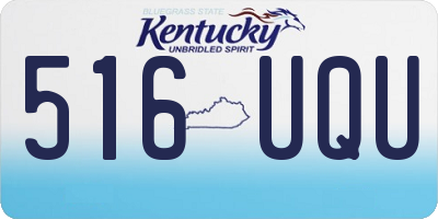 KY license plate 516UQU
