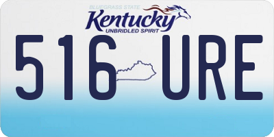 KY license plate 516URE