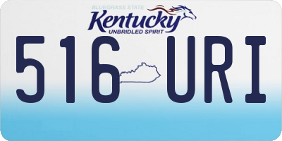 KY license plate 516URI
