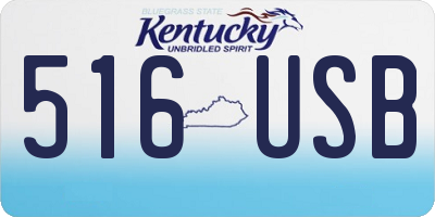 KY license plate 516USB