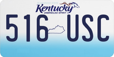 KY license plate 516USC