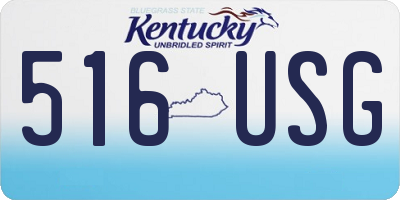 KY license plate 516USG