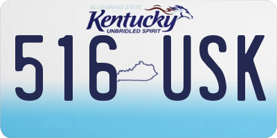 KY license plate 516USK