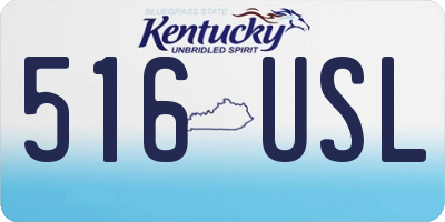 KY license plate 516USL