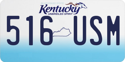 KY license plate 516USM