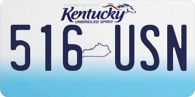 KY license plate 516USN