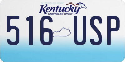 KY license plate 516USP