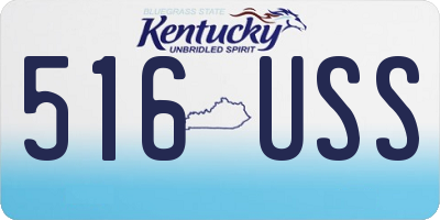 KY license plate 516USS