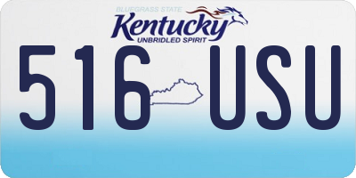KY license plate 516USU