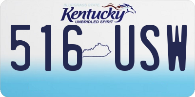 KY license plate 516USW