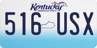 KY license plate 516USX