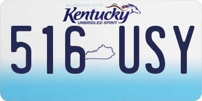 KY license plate 516USY