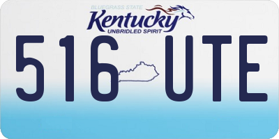 KY license plate 516UTE