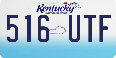 KY license plate 516UTF