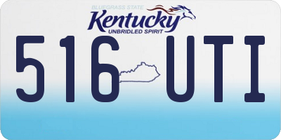 KY license plate 516UTI
