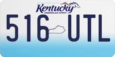 KY license plate 516UTL