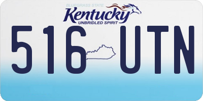 KY license plate 516UTN