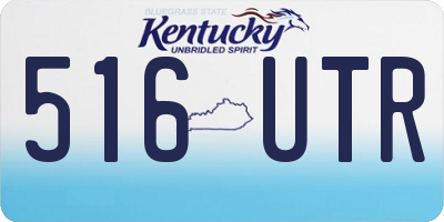 KY license plate 516UTR