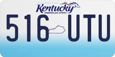 KY license plate 516UTU