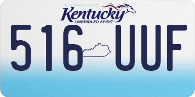 KY license plate 516UUF