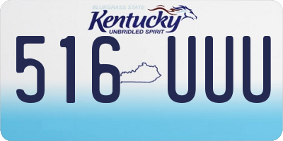 KY license plate 516UUU