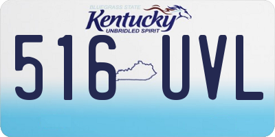 KY license plate 516UVL