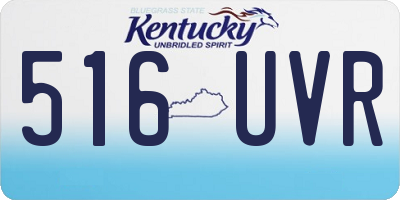 KY license plate 516UVR