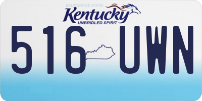 KY license plate 516UWN