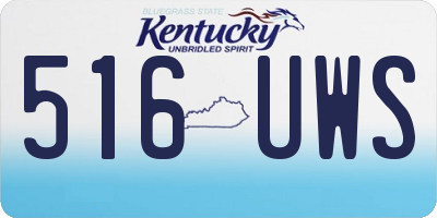 KY license plate 516UWS