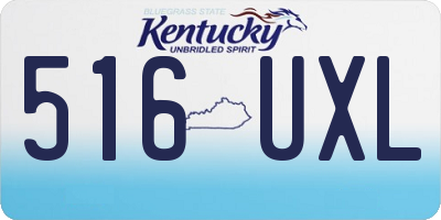 KY license plate 516UXL