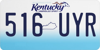 KY license plate 516UYR