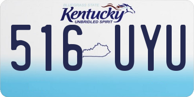 KY license plate 516UYU