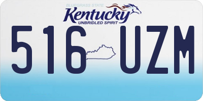 KY license plate 516UZM