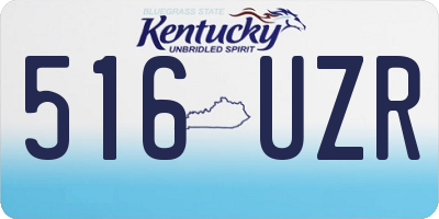 KY license plate 516UZR