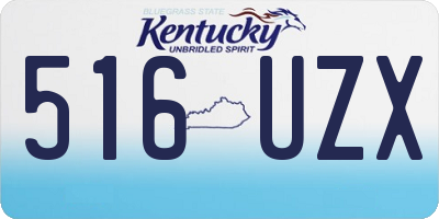 KY license plate 516UZX