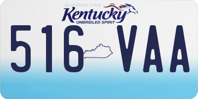 KY license plate 516VAA