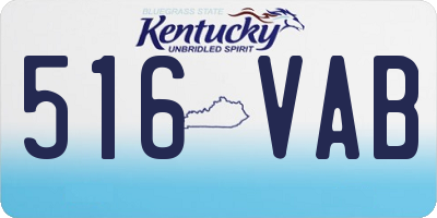 KY license plate 516VAB