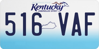 KY license plate 516VAF